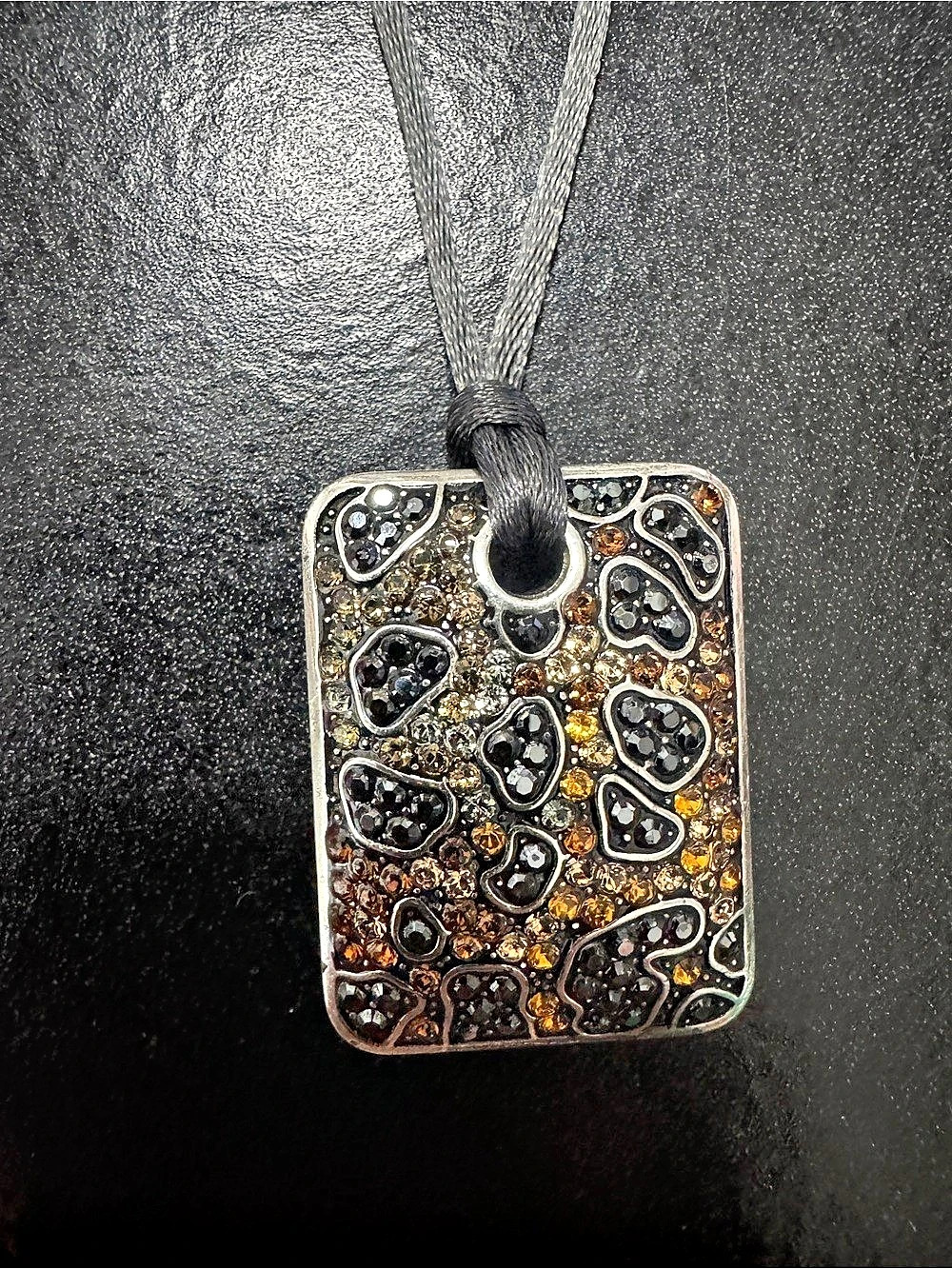 Brighton Leopard Print Crystal Pendant Adjustable Necklace